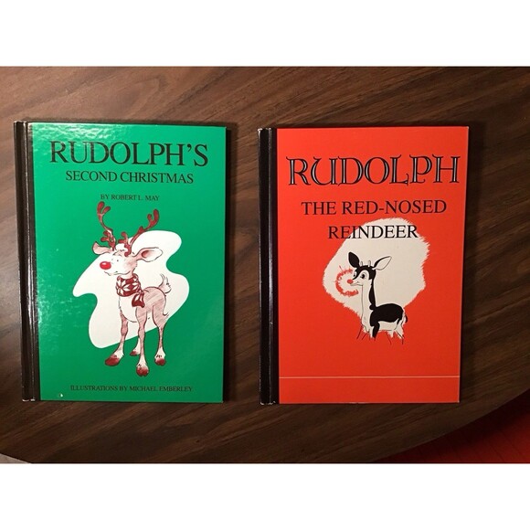 Montgomery Ward Rudolph The Red-Nosed Reindeer 1 & 2 Books 1967 1992 Robert May - Picture 1 of 13